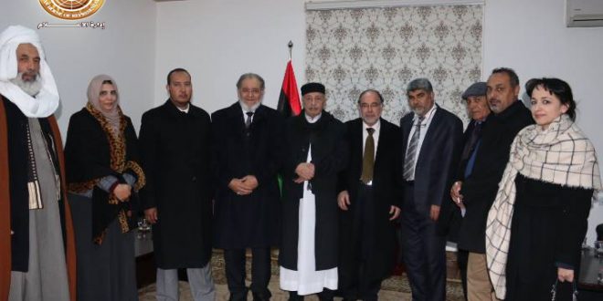 فخامة رئيس مجلس النواب يلتقي أعضاء الحراك الوطني ” نعم ليبيا “