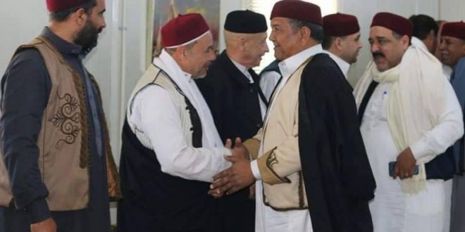 رئيس مجلس النواب يلتقي عدد من عمد ومشائخ واعيان وحكماء برقه بمدينة القبة.