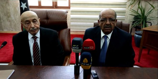 رئيس مجلس النواب يتلقى وزير الشؤون العربية الجزائري بمدينة البيضاء