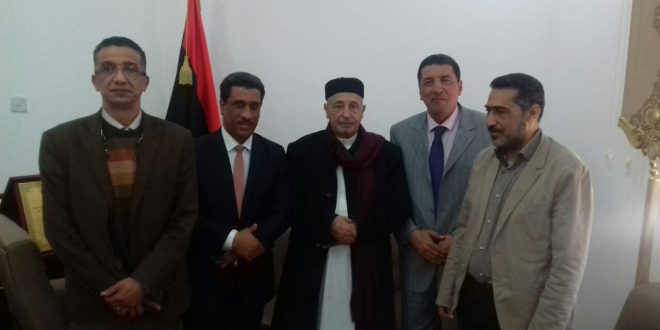 رئيس مجلس النواب يجتمع مع رئيس واعضاء مجلس الإدارة بغرفة التجارة والصناعة والزراعة بنغازي.