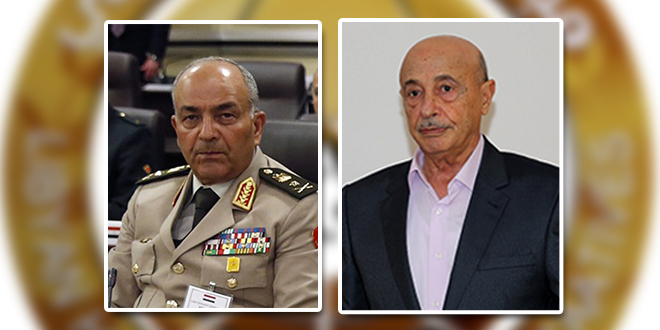 رئيس مجلس النواب ورئيس الاركان العامة بالقوات المسلحة المصرية